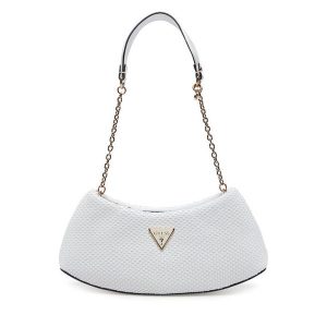 Torebka Guess. Białe listonoszki Guess, z aplikacjami, bez dodatków. Za 379,99 zł.
