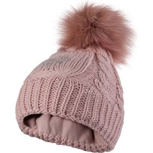 Czapka z Futrzanym Pomponem - Różowa. Czerwone czapki Awama, bez wzorów, z futra. Za 109,90 zł.