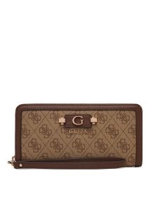 Guess Portfel 183062 Brązowy. Brązowe portfele Guess, z aplikacjami, ze skóry. Za 264,99 zł.