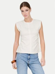 ONLY T-Shirt Marie 15372452 Biały Regular Fit. Białe t-shirty ONLY, xl, bez wzorów, z bawełny, bez kołnierzyka, bez ramiączek. Za 79,99 zł.