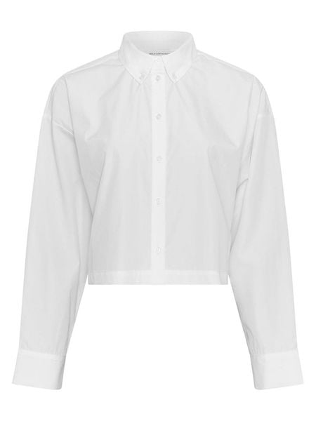 MOSS COPENHAGEN Bluzka "Liene" w kolorze białym rozmiar: XS/S. Białe bluzki Moss Copenhagen, s, bez wzorów, z bawełny, bez kołnierzyka, bez ramiączek. Za 170,07 zł.