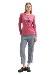 Tom Tailor Koszulka w kolorze różowym rozmiar: XS. Różowe bluzki Tom Tailor, xs, bez wzorów, z bawełny, bez kołnierzyka, bez ramiączek. Za 32,90 zł.