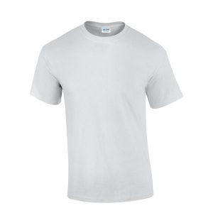 Ultra Bawełniana Koszulka Unisex Dla Dorosłych. Białe bluzki GILDAN, xl, bez wzorów, z bawełny, sportowe, bez kołnierzyka, bez ramiączek. Za 39,99 zł.
