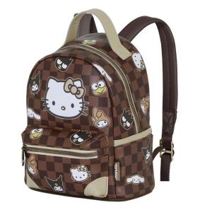 Plecak szkolny HELLO KITTY Poliester. Brązowe plecaki HELLO KITTY. Za 175,60 zł.
