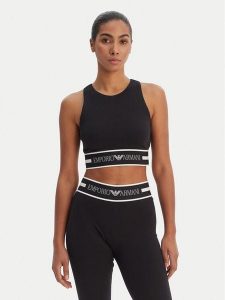 Emporio Armani Underwear Top EW002960 AF19023 UC001 Czarny Slim Fit. Czarne topy Emporio Armani Underwear, xs, bez wzorów, z bawełny, bez kołnierzyka, bez ramiączek. Za 164,99 zł.