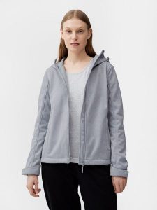 4F Kurtka softshell wiatroodporna membrana 5000 damska M. Szare kurtki 4f, m, bez wzorów, z softshellu, bez kaptura. Za 299,99 zł.