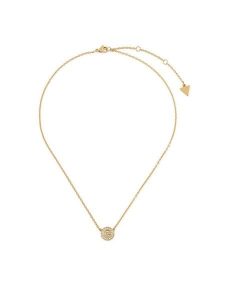 Guess Naszyjnik JUBN05 446JW Złoty. Żółte naszyjniki Guess, metalowe. Za 189,99 zł.