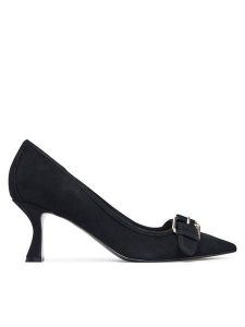 Guess Czółenka FLFAND SUE08 Czarny. Czarne czółenka Guess, z aplikacjami, ze skóry, bez obcasa, bez zapięcia. Za 584,99 zł.