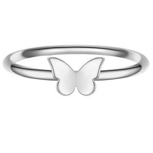 Glanzstücke München Pierscionek Motyl z Srebra Sterling w srebrze z Pierścionki 1 ct Damski. Szare pierścionki Glanzstücke München, srebrne. Za 139,99 zł.