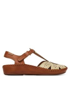 Pikolinos Sandały P. Vallarta 655-0841C1 Écru. Sandały Pikolinos, bez wzorów, ze skóry, bez obcasa, na płaskiej podeszwie, bez zapięcia. Za 559,99 zł.