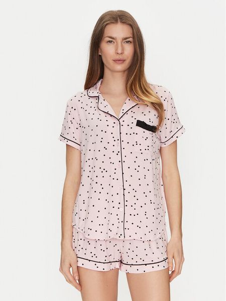 Kate Spade Piżama KSI11755 Różowy Regular Fit. Czerwone piżamy Kate Spade, bez wzorów, z syntetyku, bez ramiączek. Za 299,99 zł.
