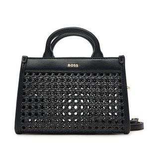 Torebka BOSS. Czarne torebki klasyczne Boss, bez wzorów, bez dodatków. Za 409,99 zł.