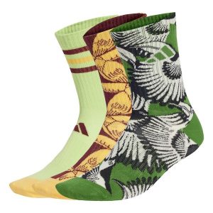 Skarpety adidas x FARM 3 Pairs. Zielone skarpetki ADIDAS, bez wzorów. W wyprzedaży za 53,97 zł.