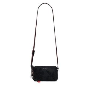 Torebka Desigual. Czarne listonoszki Desigual, bez wzorów, bez dodatków. Za 249,99 zł.