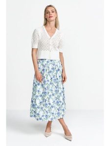 Rich & Royal Spódnica w kolorze biało-błękitnym rozmiar: 38. Niebieskie spódnice Rich & Royal, bez wzorów, midi. Za 295,95 zł.