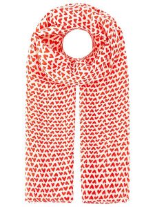 Zwillingsherz Szal "Little Hearts Allover" w kolorze czerwono-białym - 180 x 95 cm rozmiar: onesize. Czerwone szaliki Zwillingsherz, bez wzorów, z materiału. Za 60,95 zł.