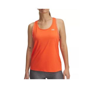 Damski tank top Under Armour Tech™. Czerwone topy Under Armour, xs, bez wzorów, z materiału, klasyczne, bez kołnierzyka, bez ramiączek. Za 173,15 zł.
