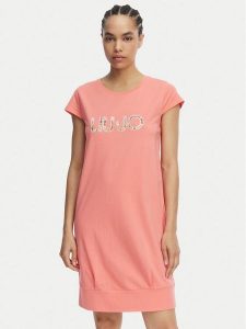 Liu Jo Beachwear Sukienka codzienna VA6212 JS003 Koralowy Regular Fit. Pomarańczowe kombinezony Liu Jo Beachwear, l, bez wzorów, z bawełny, bez kołnierzyka, bez ramiączek. Za 339,99 zł.