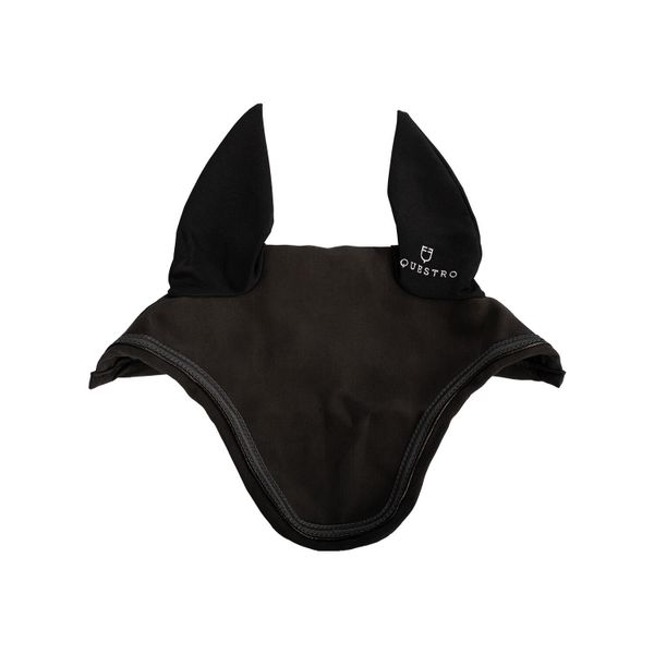 Elegancka czapka przeciwko muchom dla konia Equestro. Szare czapki EQUESTRO, bez wzorów, z tkaniny, eleganckie. Za 91,90 zł.