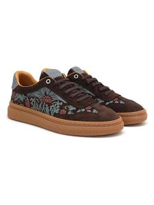 Goby Skórzane sneakersy w kolorze brązowym rozmiar: 38. Brązowe trampki Goby, bez wzorów, bez zapięcia. Za 232,78 zł.