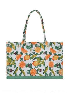 BLE Shopper bag w kolorze białym ze wzorem - 58 x 32 cm rozmiar: onesize. Białe shopper bag BLE, bez wzorów, z materiału, na ramię, bez dodatków. Za 56,45 zł.