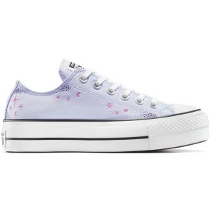 Buty sportowe Converse Chuck Taylor All Star Lift. Niebieskie trampki Converse, bez wzorów, bez zapięcia. Za 379,45 zł.