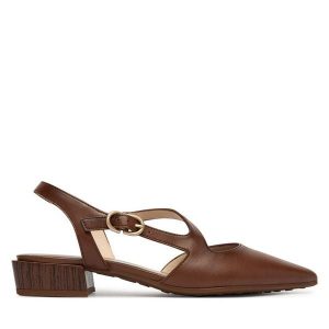 Czółenka Hispanitas. Brązowe czółenka Hispanitas, bez wzorów, bez obcasa, bez zapięcia. Za 609,99 zł.