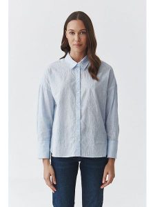 TATUUM Koszula "Ines" w kolorze błękitnym rozmiar: 38. Niebieskie koszule Tatuum, bez wzorów, z bawełny, bez kołnierzyka, bez ramiączek. Za 137,42 zł.