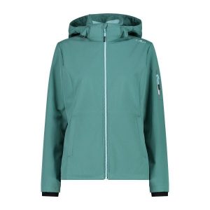 Kurtka damska turystyczna CMP 39A5006. Zielone kurtki CMP, xs, bez wzorów, z softshellu, bez kaptura. Za 340,00 zł.