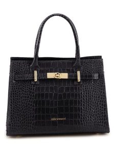 Mia Tomazzi Skórzana torebka "Beltrami" w kolorze czarnym - 29 x 22 x 14 cm rozmiar: onesize. Czarne torebki klasyczne Mia Tomazzi, bez wzorów, z materiału, przez ramię, bez dodatków. Za 382,99 zł.