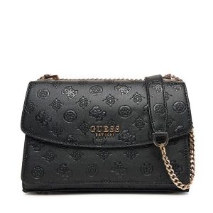 Torebka Guess. Czarne listonoszki Guess, z aplikacjami, bez dodatków. Za 449,99 zł.