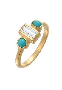Elli PREMIUM Damski zaręczynowy Vintage błyszczący z topazem i howlitem w rodowanym srebrze 925 Sterling Silver Pierścionki 1 ct. Szare pierścionki Elli PREMIUM, z topazem, srebrne. Za 153,99 zł.