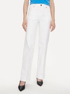 United Colors Of Benetton Jeansy 49FWDE01S Biały Flare Fit. Białe jeansy United Colors of Benetton, bez wzorów, z bawełny. Za 199,99 zł.