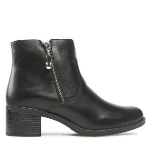 Botki Lasocki. Czarne botki Lasocki, bez wzorów, bez obcasa, na słupku, bez zapięcia. Za 269,99 zł.