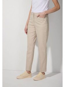 More & More Spodnie chino w kolorze beżowym rozmiar: 46. Brązowe chinosy More & More, bez wzorów. Za 110,81 zł.