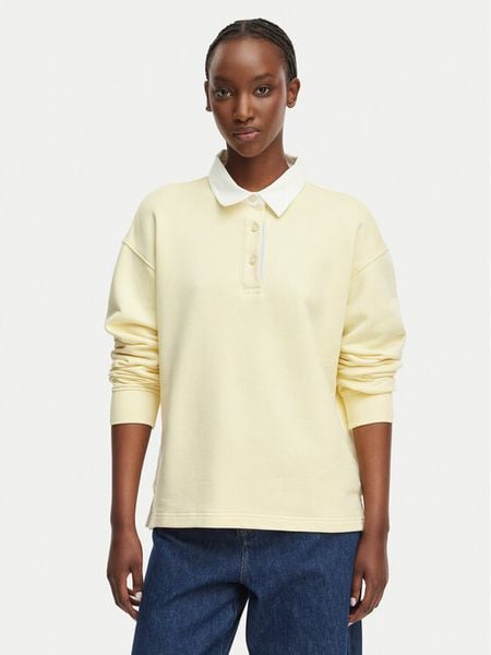 Gant Bluza 4201436 Żółty Regular Fit. Żółte bluzy GANT, l, bez wzorów, z bawełny, bez kaptura. Za 398,99 zł.