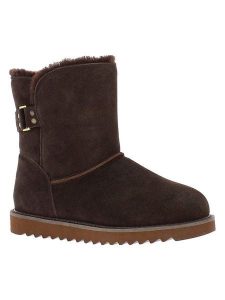 NICEBAY Skórzane botki zimowe "Blackbird" w kolorze brązowym rozmiar: 36. Brązowe botki NICEBAY, na zimę, bez wzorów, z materiału, bez obcasa, bez zapięcia. Za 210,32 zł.