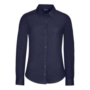 Damska Koszulka Z Długim Rękawem Blake Stretch Shirt. Niebieskie bluzki SOL'S, s, bez wzorów, casualowe, bez kołnierzyka, bez ramiączek. Za 158,99 zł.