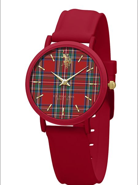U.S. Polo Assn. Zegarek kwarcowy w kolorze czerwonym rozmiar: onesize. Czerwone, analogowe zegarki U.S. Polo Assn. Za 104,99 zł.