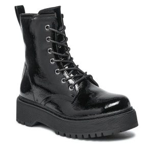 Trzewiki Jenny Fairy. Czarne botki Jenny Fairy, bez wzorów, bez obcasa, na płaskiej podeszwie, bez zapięcia. Za 99,99 zł.