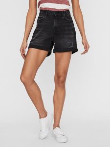 Noisy may Szorty dżinsowe "Nmsmiley" w kolorze czarnym rozmiar: XS. Czarne szorty Noisy may, bez wzorów, z bawełny, klasyczne. Za 67,95 zł.