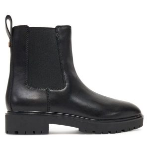 Sztyblety LAUREN RALPH LAUREN. Czarne botki Lauren Ralph Lauren, bez wzorów, bez obcasa, bez zapięcia. Za 579,99 zł.