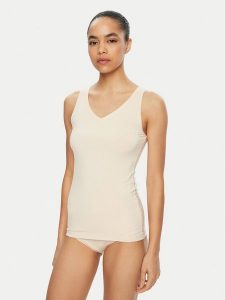 Triumph Top Sense Of Modal 10224796 Écru Slim Fit. Topy Triumph, xs, bez wzorów, z syntetyku, bez kołnierzyka, bez ramiączek. Za 59,99 zł.