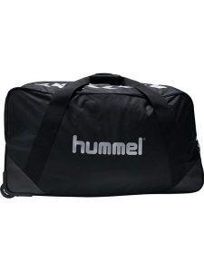 Torba sportowa Hummel Team Trolley. Czarne torby podróżne i sportowe Hummel, bez wzorów, z materiału, duże. Za 299,42 zł.