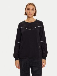 Liu Jo Bluza TF4270 FS576 Czarny Regular Fit. Czarne bluzy Liu Jo, m, bez wzorów, z wiskozy, bez kaptura. Za 359,99 zł.