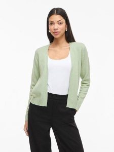 Vila Kardigan "Viril" w kolorze zielonym rozmiar: XL. Zielone kardigany Vila, z włókna. Za 88,02 zł.