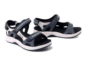 JOSEF SEIBEL 97302 TE380 507 Estelle 02 dunkelblau-multi, sandały damskie. Niebieskie sandały Josef Seibel, bez wzorów, ze skóry, bez obcasa, bez zapięcia. Za 348,42 zł.