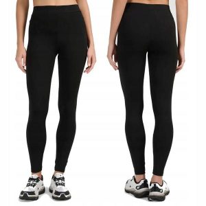 Damskie legginsy bawełniane 4F F296. Czarne legginsy 4f, bez wzorów, z bawełny, z podwyższonym stanem, długie. Za 54,50 zł.
