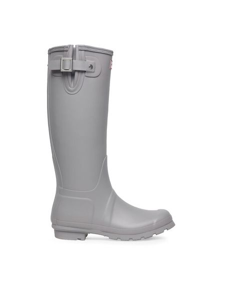 Hunter Kalosze HFW-005 Szary. Szare kalosze Hunter, bez wzorów, z kauczuku. Za 279,99 zł.