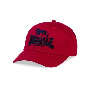 Czapka Lonsdale Salford. Czerwone czapki Lonsdale, bez wzorów, sportowe. Za 149,50 zł.